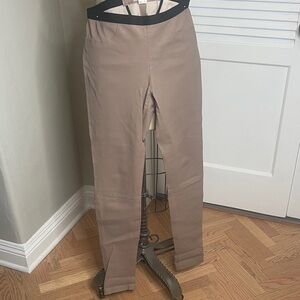 Helmut Lang Beige leather skinny Trousers